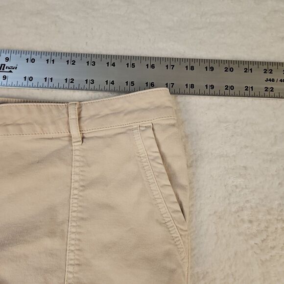J. Jill Khaki Sz 14 Tall Stretch Casual Mid Rise Flat Front Straight Leg Pants - Picture 6 of 12